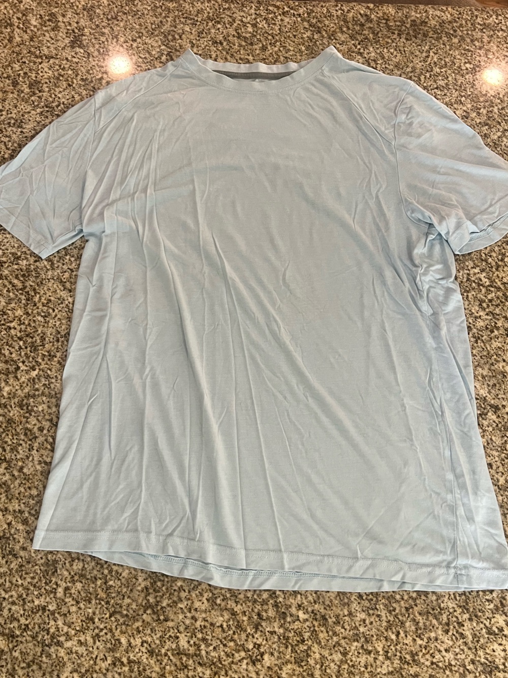 Light Blue Men's T-Shirt - Casual Crew Neck